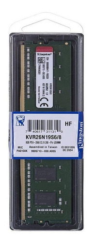 Memoria Ram Kingston 8gb 2666mhz Ddr4