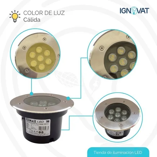 Luminaria Bala Led De Piso De Incrustar 7w