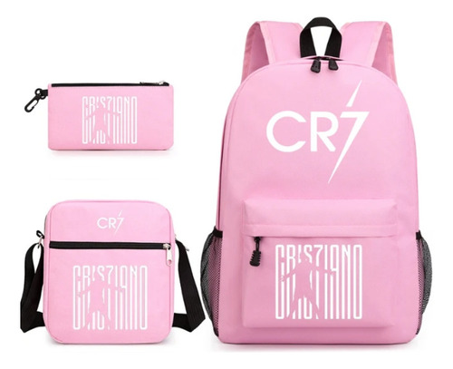 3 Piezas De Mochilas De Cristiano Ronaldo For Niños Y Niñas