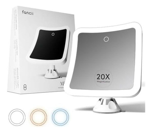 Espejo De Maquillaje De Aumento De Fancii 20x Con Luces Led,