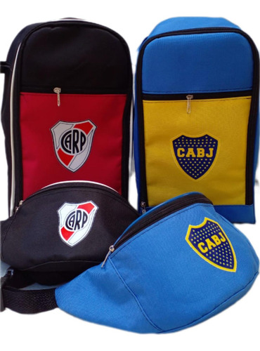 Riñonera De Cordura Boca Y River Por 10 Unidades Amarillo Cordura