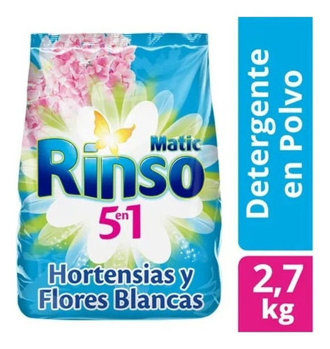 Rinso Detergente En Polvo Hortensias Y Flores Blancas 2,7kg