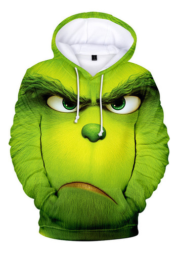 Wu Monstruo Navidad - Sudadera Con Capucha Grinch