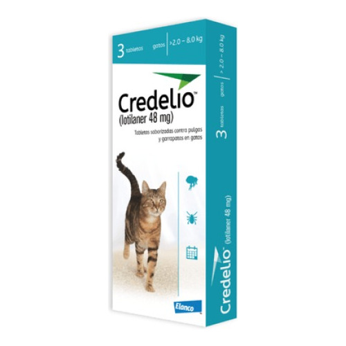 Credelio Gato 2 Kg - 8 Kg Caja 3 Tabletas 