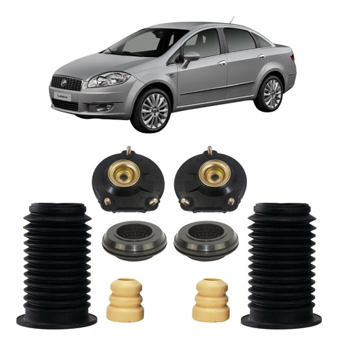 Kit Batente Coxim Amortecedor Dianteiro Fiat Linea