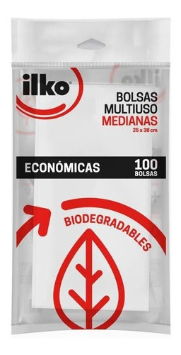 Bolsas Multiuso Económicas Biosmart 25x38cms 100un. Ilko