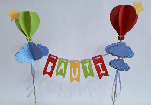 Cake Toppers - Adornos Para Tortas - Globo Aerostatico