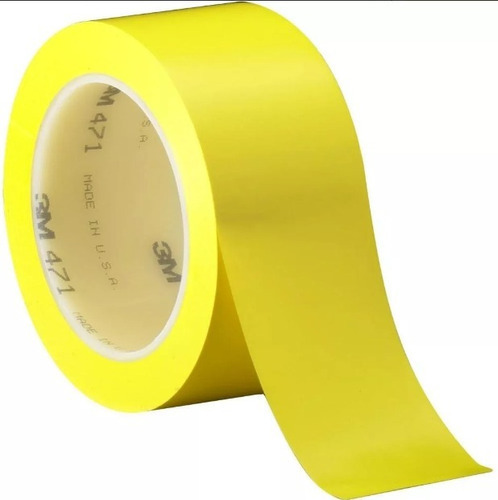 Cinta Demarcatoria Piso Branca/Amarelo 3m 471 50mm X 30mts Cor Amarelo