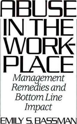 Libro Abuse In The Workplace - Emily S. Bassman