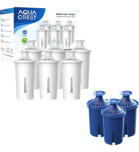 Aqua Crest Repuesto Para Filtro De Agua Brita, Jarras Y Disp