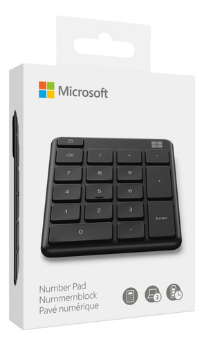 Microsoft Number Pad ( Latino Americano) Color del teclado Negro Idioma Negro