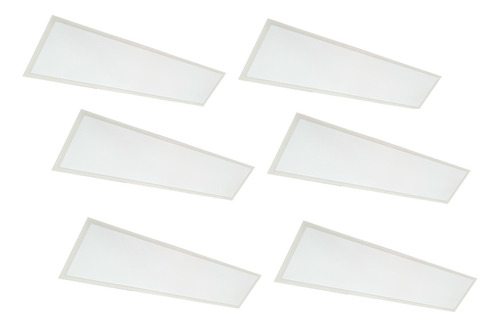 Pack 6x: Panel Led 30x120 Pro 90- 277v 5000k Oficina Moderna