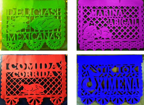 Decoración Papel Picado Personalizado 50 Tiras