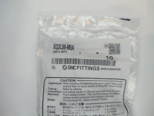 Conexión Neumática Codo 1/8-6mm Metal Smc Kqb2l06-01s