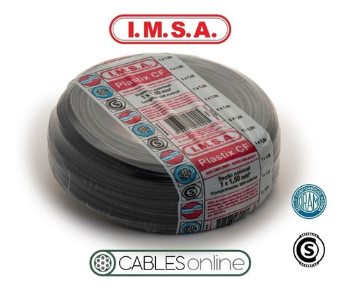 Cable Unipolar Pvc Imsa 2,5 Mm Extraflexible Iram 247-3 100m