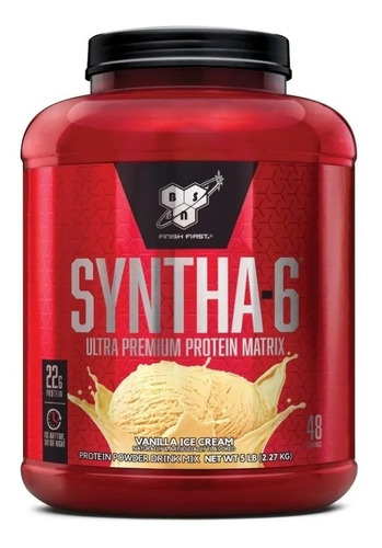 Suplemento en polvo BSN  Ultra Premiun Protein Matrix Syntha-6 proteína sabor vainilla ice cream en pote de 2.27kg