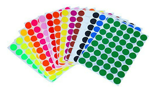 Kids Redondo De Color Dots 3/4 Pulgadas 11/16 (0,69  ) De 17