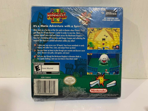 Mario Pinball Land Sellado Para Gameboy Advance Nintendo (Usado)