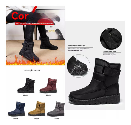 Botas De Nieve Antideslizantes Impermeables De Invierno Para