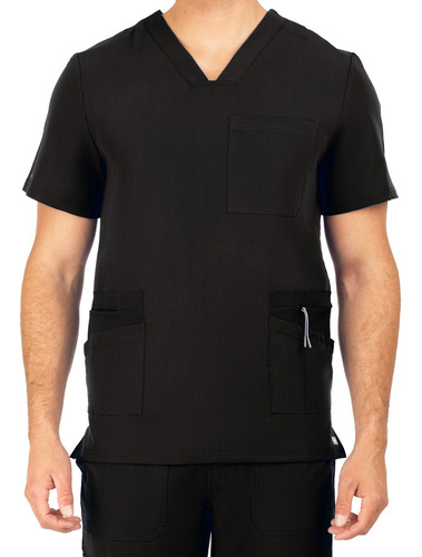 Polera Hombre Scorpi Advance -negro- Uniformes Clínicos