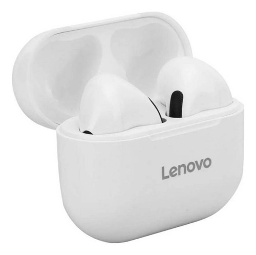 Audífonos in-ear inalámbricos Lenovo LivePods LP40 blanco con luz LED