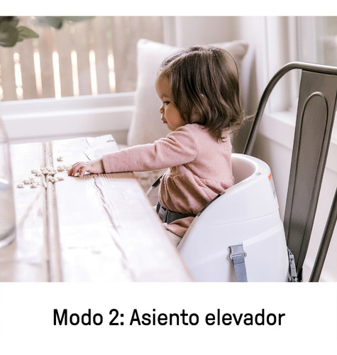 Base Para Bebé 2 En 1 Silla De Comer Elevadora Y Asiento Gris
