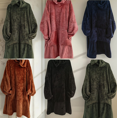 Maxi Buzo Pijama Peluche Abrigo Oversize Gigante Abrigo Soft