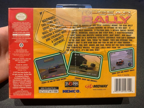 Top Gear Rally Nintendo 64 N64 Nuevo (Usado)