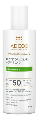 Protetor Solar Aqua Fluid Fps 50 Incolor 100ml Adcos