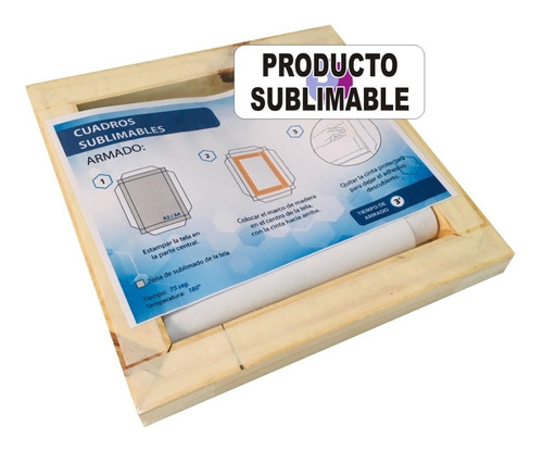 Cuadro Sublimable Tela Cordura Medida 20x20cm C/cinta Bifaz