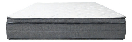 Colchón de espuma Romance Relax Pedic Esencial + base Acacia Matrimonial con doble Euro pillow