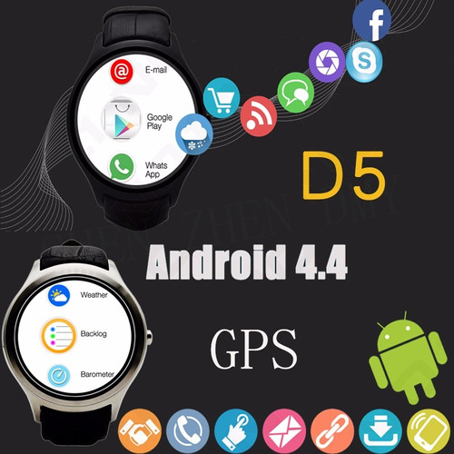 Smartwatch D5, K8 Mini Android 4.4 3g Wifi, Pokemon Go Y Más