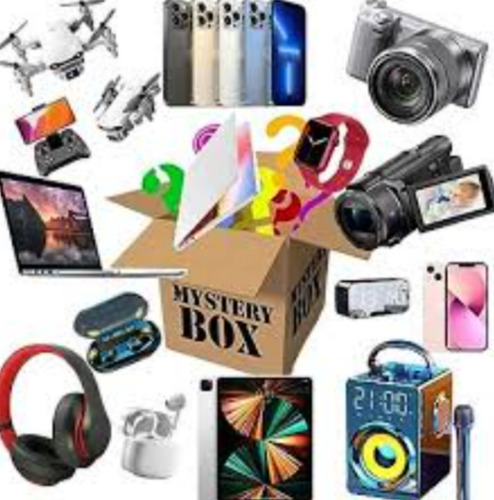 Caja Box Mystery Electrónica Con Producto Apple Genial Top