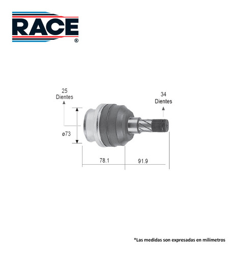 Imagen 2 de 6 de Espiga L/caja Izq-der Chevrolet Astra 2.0l 2004 Race