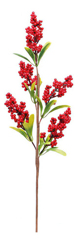 Galho Azevinho Berry Enfeite Natal Decoração Vermelho 60cm