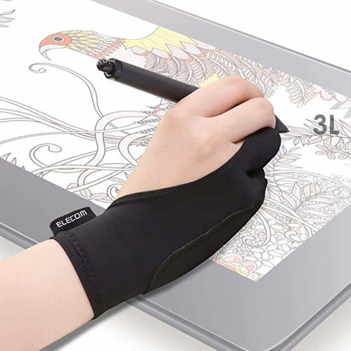 Elecom Two-finger Glove For Graphics Drawing Tablet Box