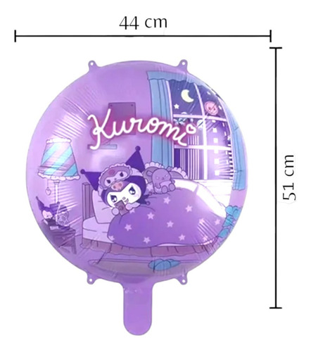 Kit Globos Metalicos Kitty & Kuromi 10 Pzs Sanrio Sanrio