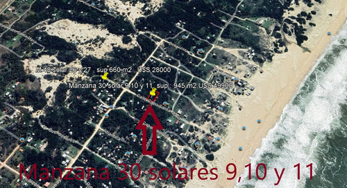 Inmobiliaria Costa Azul Vende 3 Terrenos En Un Solo Padrón Muy Bien Ubicado A 200 Metros De La Playa En Punta Rubia, A 2km Del Balneario La Pedrera .