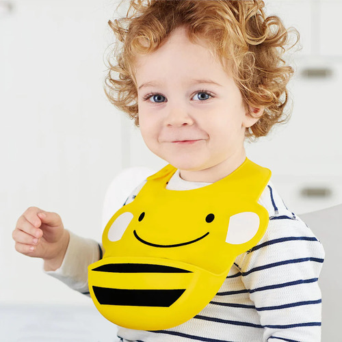 Babero Skip Hop Zoo Infantil Silicona Con Recolector Febo Abeja
