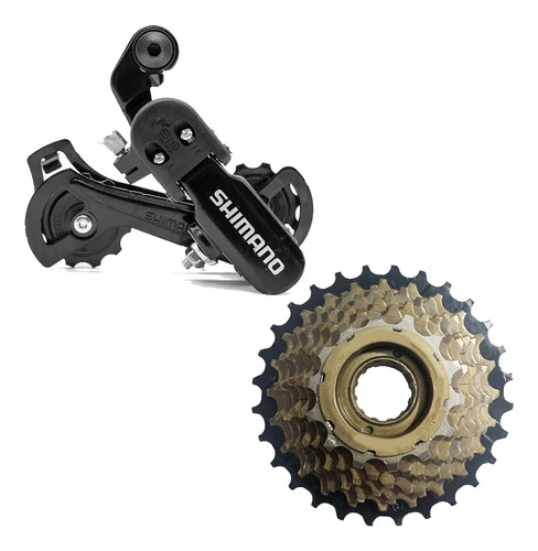 Cambio Traseiro Shimano Tz31 6/7v E Roda Livre 7v Para Bike