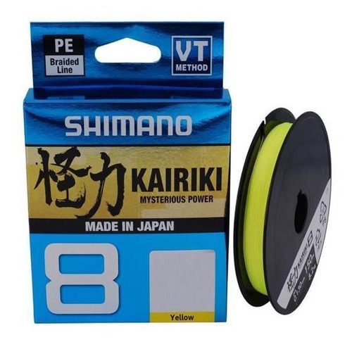 Linha Kairiki Shimano Multifilamento 8pl 150m 0,20mm 20lb Cor Amarelo