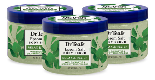 Dr Teal's Pure Epsom Salt Body Scrub, Relax & Relief Co Drtl