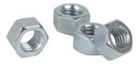 Tuerca Hexagonal Zinc 3/8 - G2 Unc - 100 Unidades