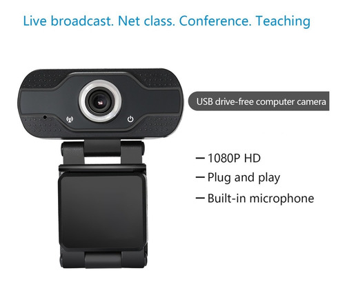 Imagen 3 de 10 de Cámara Web Full Hd 1080p Usb Con Micrófono