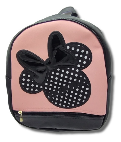Mochila Backpack De Mimi Color Rosa Juvenil Diseño De La Tela Liso