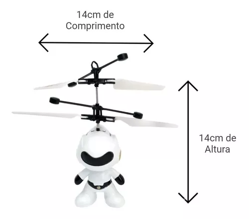 Mini Drone Brinquedo Robo Voador Infravermelho Voa Verdade - Robomix -  Drone - Magazine Luiza