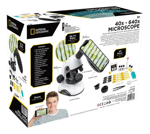 Microscopio National Geographic 40x-640x Con Adaptador Smart