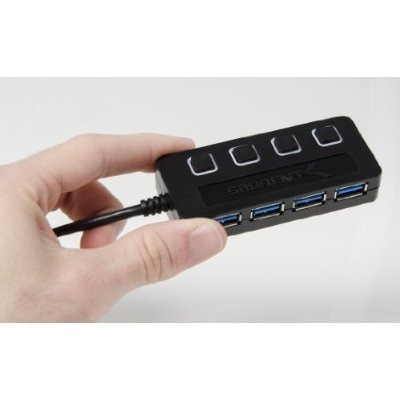 Sabrent 4 Puertos Usb 3.0 Hub Con Individuales Interruptores