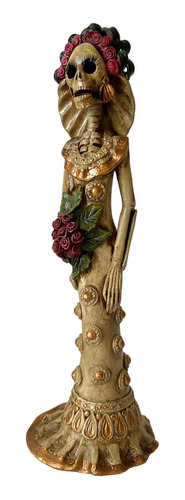 Figura Estatua Dama Catrina - Barro - Artesanía Mexicana 