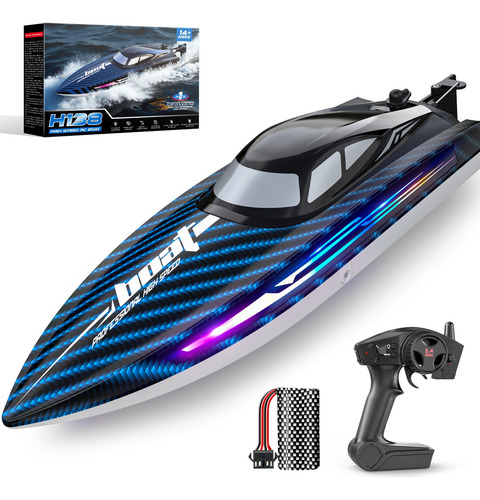 Barco De Control Remoto Rc De 30 Km/h Con 7 Modos De Luz Led